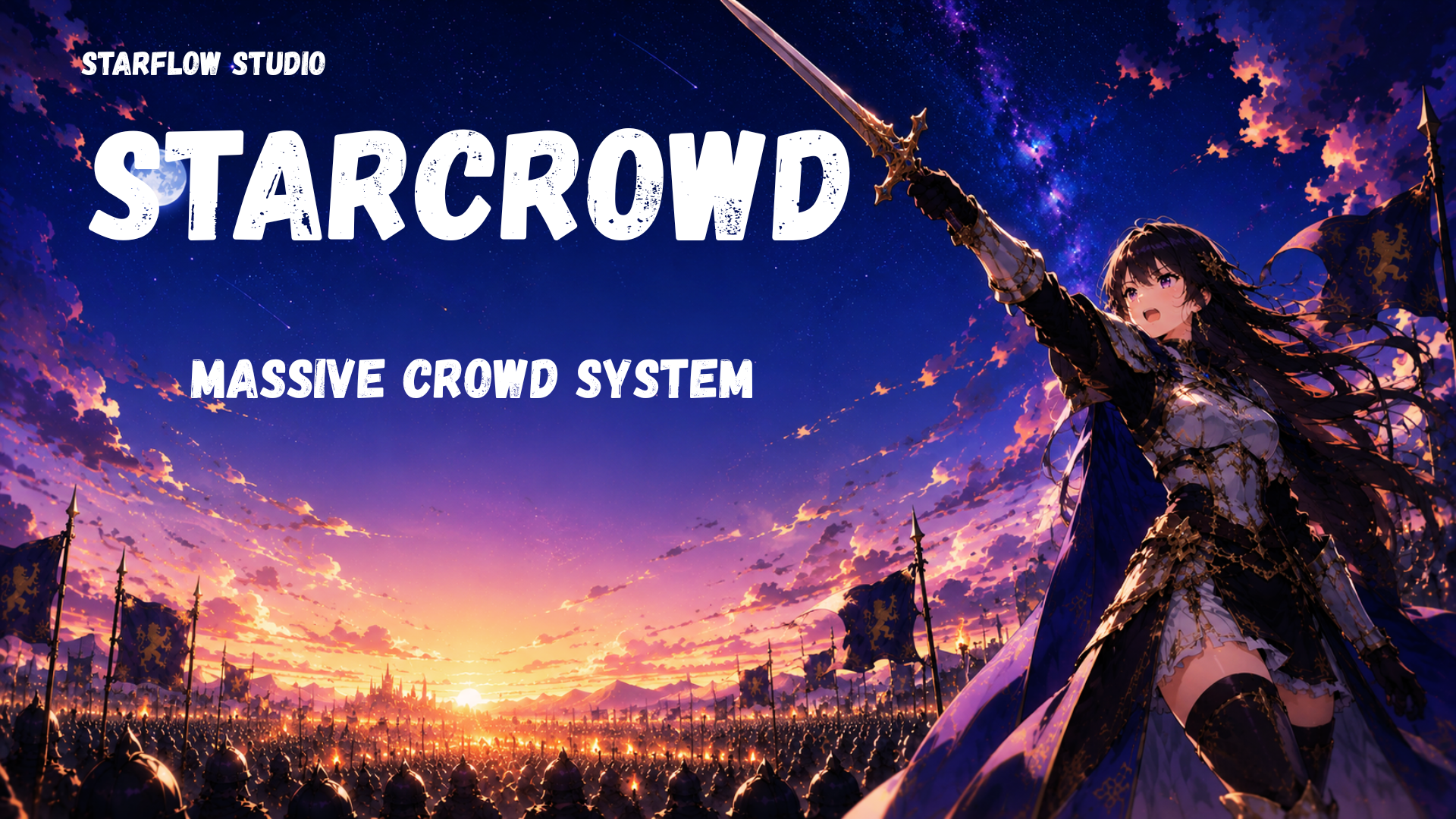StarCrowd Unity crowd system asset preview