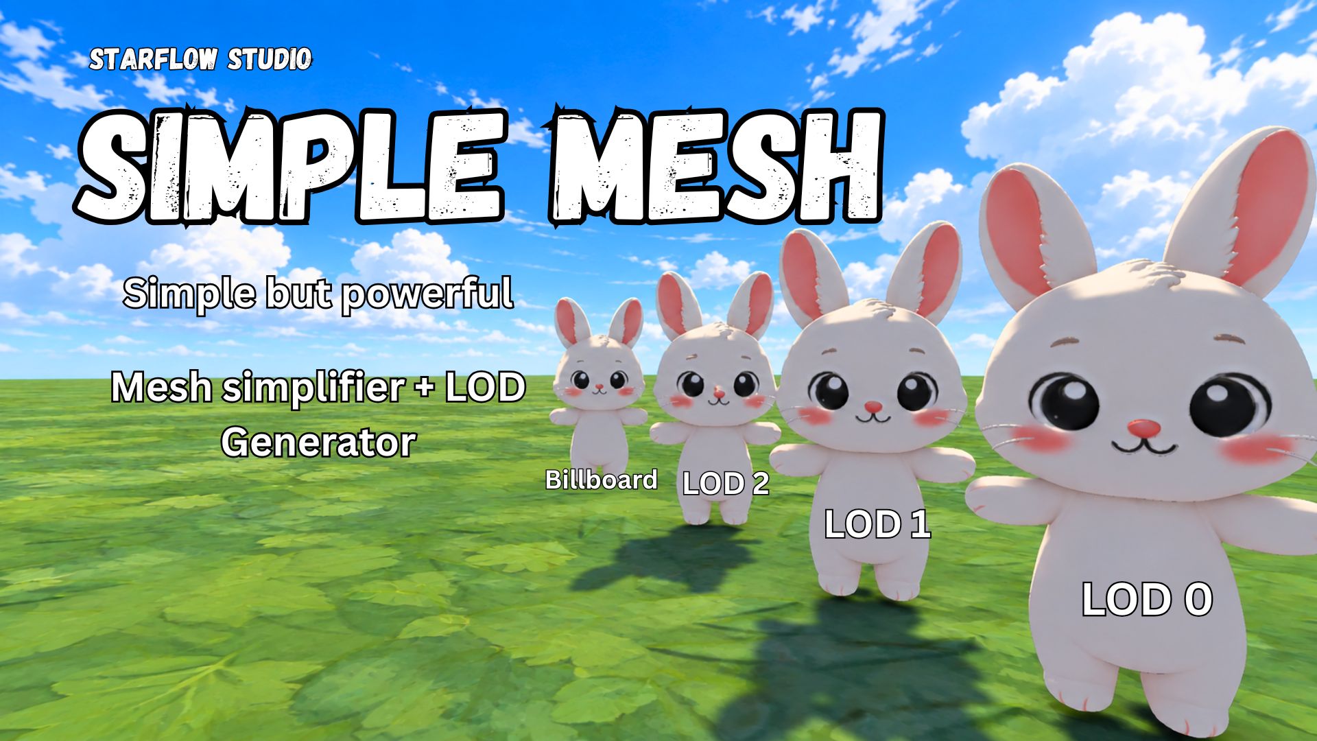 Simple Mesh Unity mesh simplifier and LOD generator preview