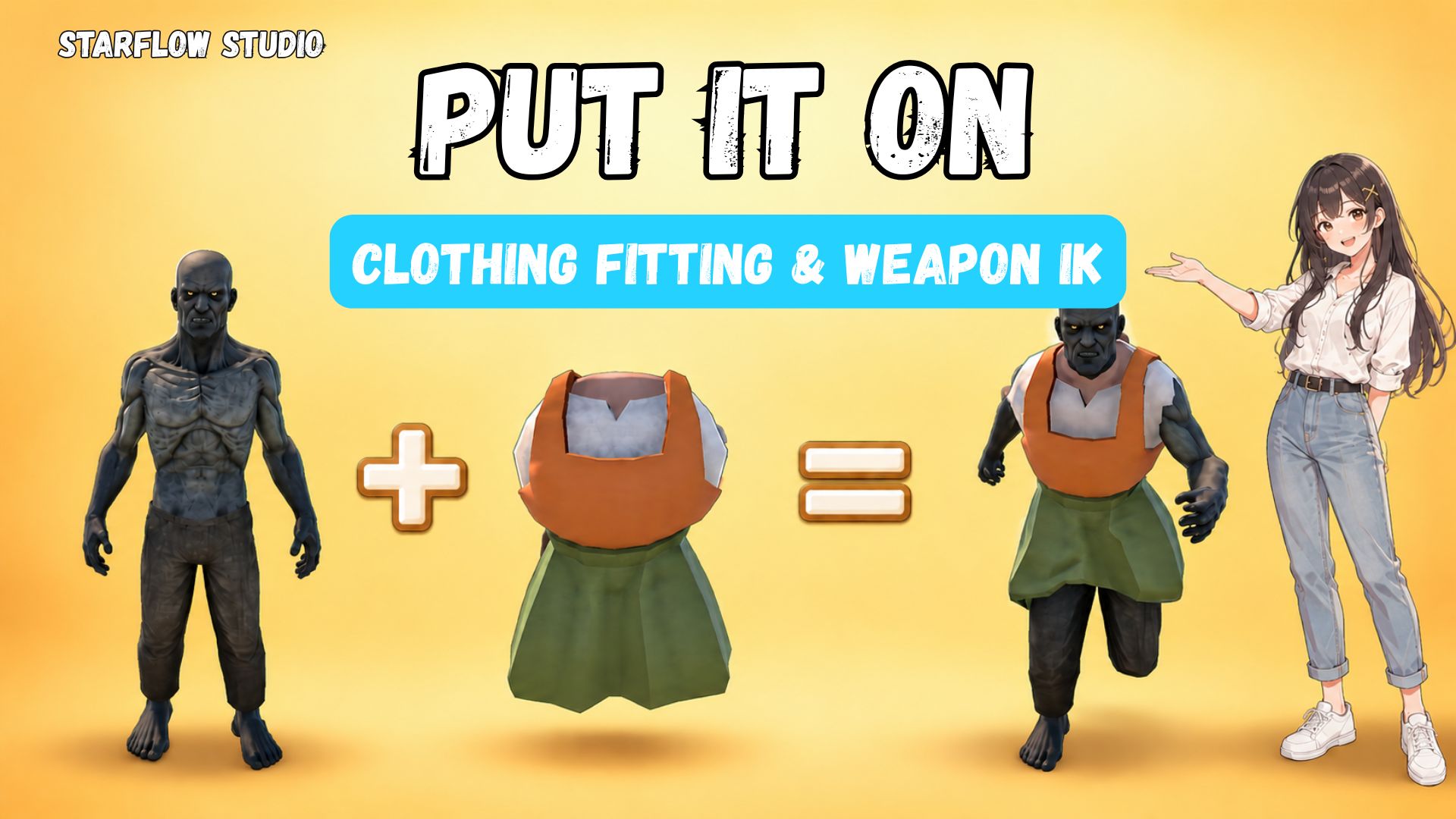 Put It On Unity clothing fitting and weapon IK asset preview
