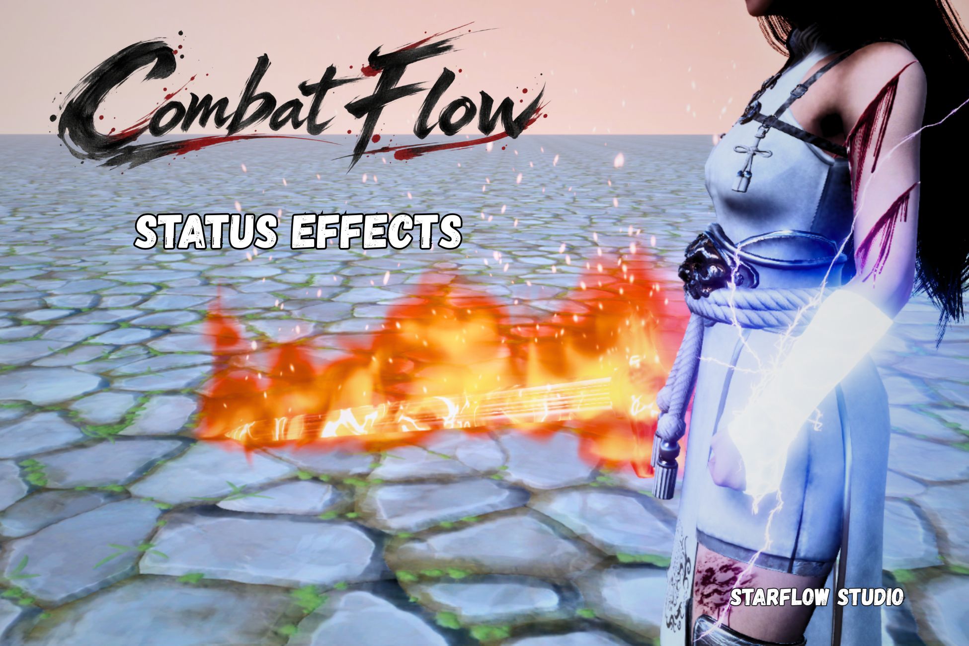 Combat Flow Status VFX Unity URP status and wound effects preview